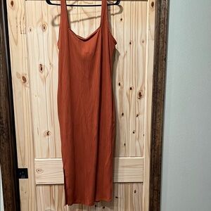 Wild Fable Burnt Orange colored Sleeveless Slip Dress